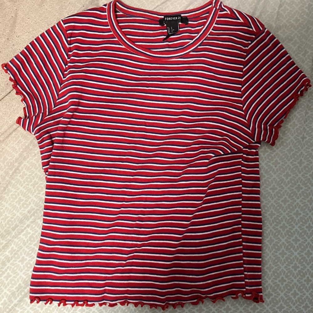 Forever 21 striped crop top